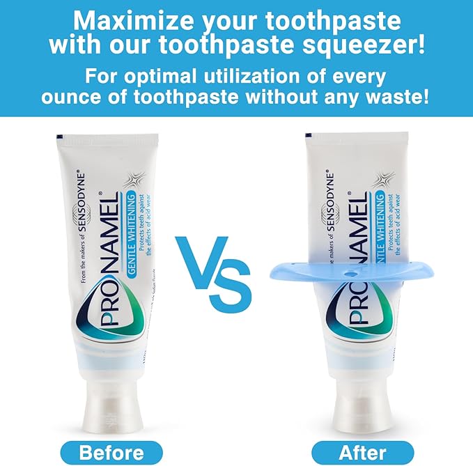 Self-Closing XXL Toothpaste Caps – 3 Pack – 19 mm Inner Diameter – Fits Large Sensodyne Pronamel & Wide-Neck Tubes Only (Check Size Guide) – Food-Grade Silicone, BPA-Free