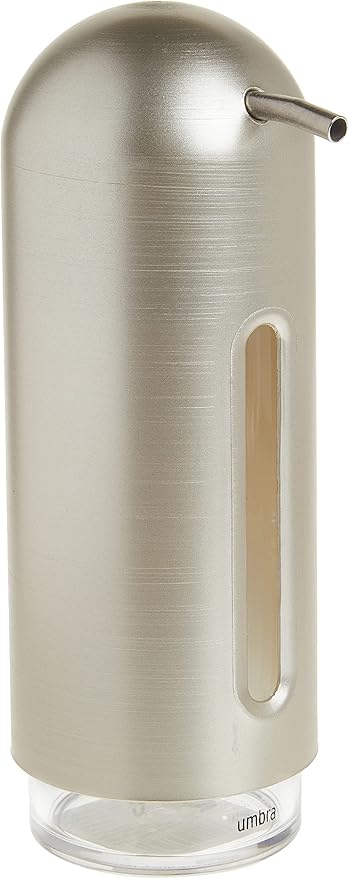Umbra Penguin 12 oz (355ml) Soap Pump, Kitchen Soap Dispenser, Also Works with Hand Sanitizer, Nickel