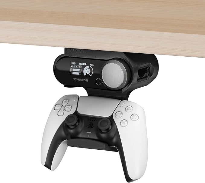 BRAINWAVZ Under Desk Mount & Game Controller Hanger for SteelSeries Arctis Nova Pro Wireless Base Station – Secure Fit, Easy Install with Screws or VHB Tape – Clean, Organized Gaming Setup