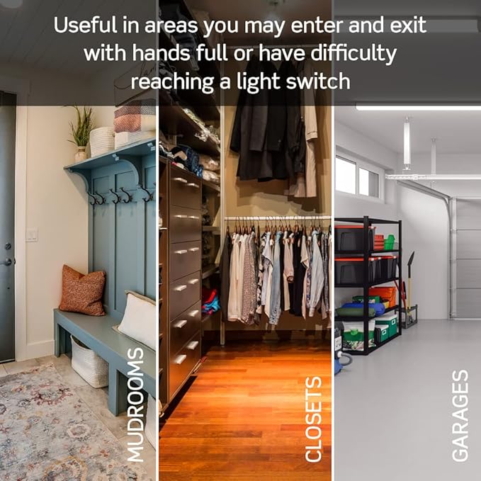 Leviton Motion Sensor Light Switch, Motion Activated, Auto-On/Auto-Off or Manual-On, 5A, No Neutral Wire Required, Single Pole or 3-Way, DOS05-1LZ, White/Ivory/Light Almond