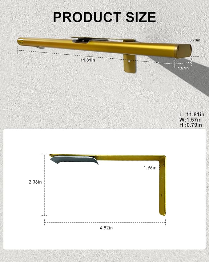 12" Picture Lights for Wall, Motion Sensor Rechargable Picture Light , Magnetic LED Art Painting Light with Timer, Remote & Dimmable Wall Lighting for Gallery, Paintings, Portraits, Bedroom (Gold)