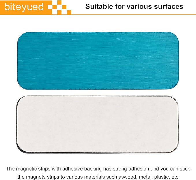 12 Pcs Under Cabinet Lights Magnetic stickys，Replacement Magnetic Strips with Adhesive Backing for Rechargeable Motion Sensor Lights Wireless Under Counter Light for Cabinet Lighting