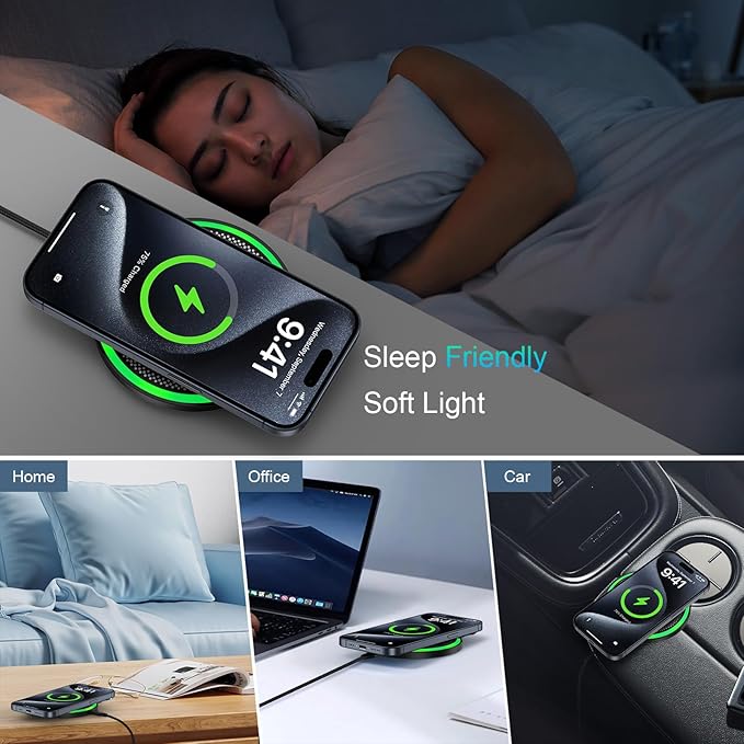Samsung S25 Wireless Android Charger Fast Charging Pad for Samsung Galaxy S26 S25 Ultra/S24 Plus/FE/S23/S22/S21,2Pack 15W Fast Wireless Phone Charger Station for Moto Edge 2024/G Stylus 5G/Razr 2024
