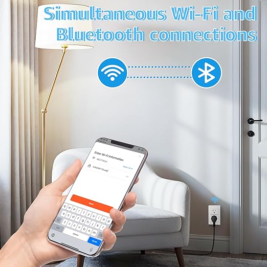 WiFi Plug with Switch,GreenCycle Smart Outlet with Remote,Compatible with Alexa and Google Home via Tuya,Compact Design,Remote Control Anywhere,15A/1500w,TUV FCC Listed(2.4G),1 Switch 2 Plug