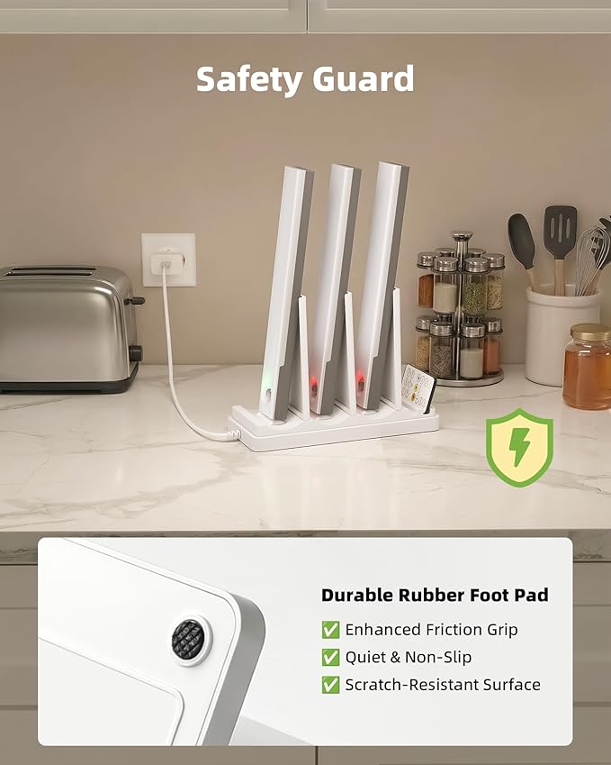 EZVALO Under Cabinet Lighting Charging Station with 3 USB-C Ports, Charging Base for Rechargeable Motion Sensor Light Indoor, Efficient & Space-Saving⁠(Adapter Not Included)⁠