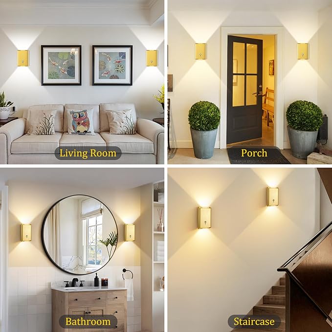 1 Pack Battery Operated Wall Sconce Light: 5000mAh Rechargeable Motion Sensor Night Light 3 Colors Wireless Sconce Magnetic Motion Sensor Stair Light Indoor LED Wall Light for Bedroom Hallway Closet