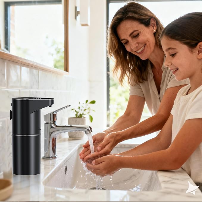 Automatic Soap Dispenser Touchless, 350ML Rechargeable Gel Dispenser, Hands-Free, 3 Adjustable Volume, Long Battery Life, Compatible with Dish/Hand Soap for Bathroom,Kitchen, Office,White