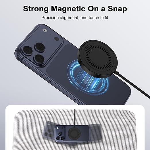 for MagSafe Charger Magnetic Wireless Charger Pad for iPhone 17 16 15 14 13 12 Series & Airpods 4 3 2 Pro 2, Fast Charging Station for Google Pixel 10 Series Pixelsnap Charger with Dual USB-C/A Ports