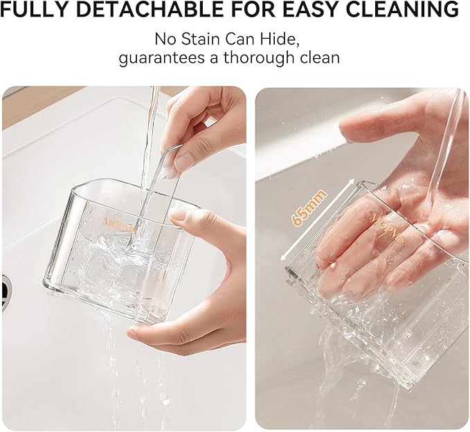 Toothbrush Holders with Drainage for Bathroom Countertop Organizer, 2 Slots Electric Toothbrush Holder Wall-Mount with Divider for Easy Clean, Tooth Brush and Toothpaste Holder for Bathroom Kitchen