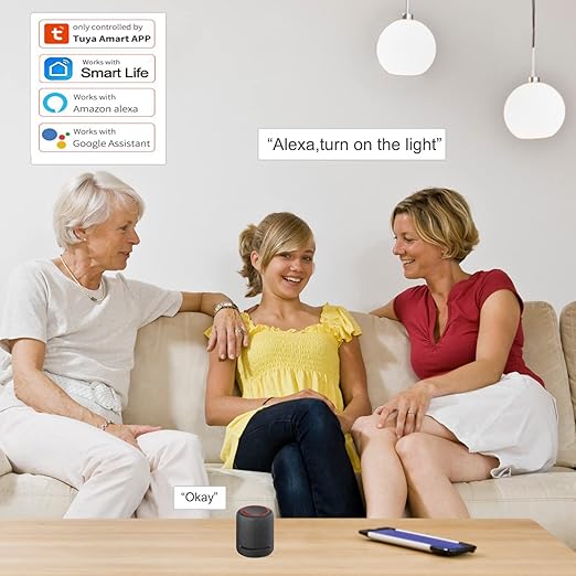 Mini WiFi Smart Plug Outlet Voice Remtoe Control with Alexa Works with Google Assistant IFTTT, Tuya Smart APP Timer ,No Hub Required