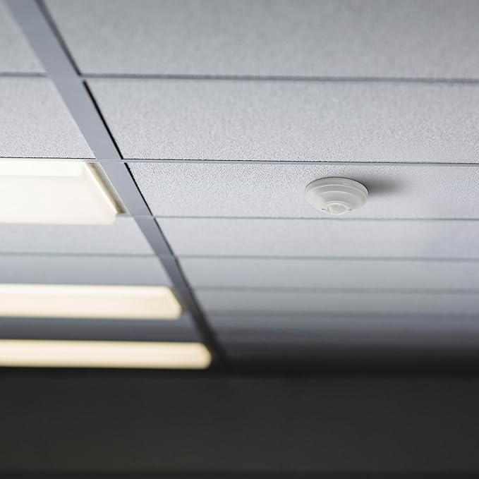 Maxxima Ceiling Mount 360 Degree PIR Occupancy Sensor - Hard-Wired Motion Sensor, LED Compatible, Commercial or Residential Automatic Sensing Solution for Indoor Use at Max Height 15ft, 120-277V