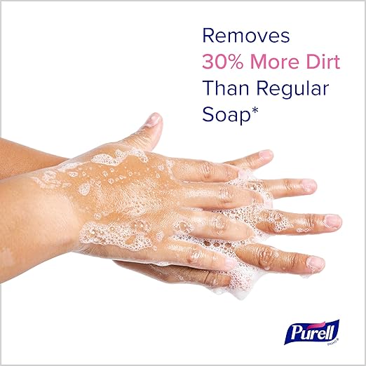 PURELL HEALTHY SOAP with CLEAN RELEASE Technology Fragrance Free Foam, 1200 mL Refill for PURELL ES10 Automatic Soap Dispenser (Pack of 2) - 8385-02