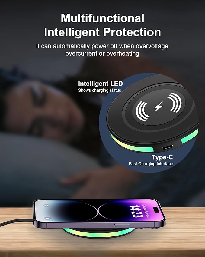 2Pack 15w Phone Wireless Charging Pad for Google Pixel 10 Pro XL 9a 9 8 8 Pro 7 pro, QI Wireless Charger Station Cargador Inalambrico for Android Samsung Galaxy S25 S24 S23 + S22 Ultra Apple iPhone