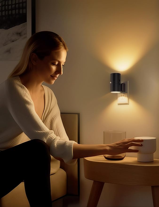 L LOHAS LED Motion Sensor Night Light, Dimmable Night Lights Plug into Wall, Plug in Nightlight, Motion Sensor Light Indoor for Bathroom Hallway Bedroom Stairs Kids Elderly [3000K,2 Pack]