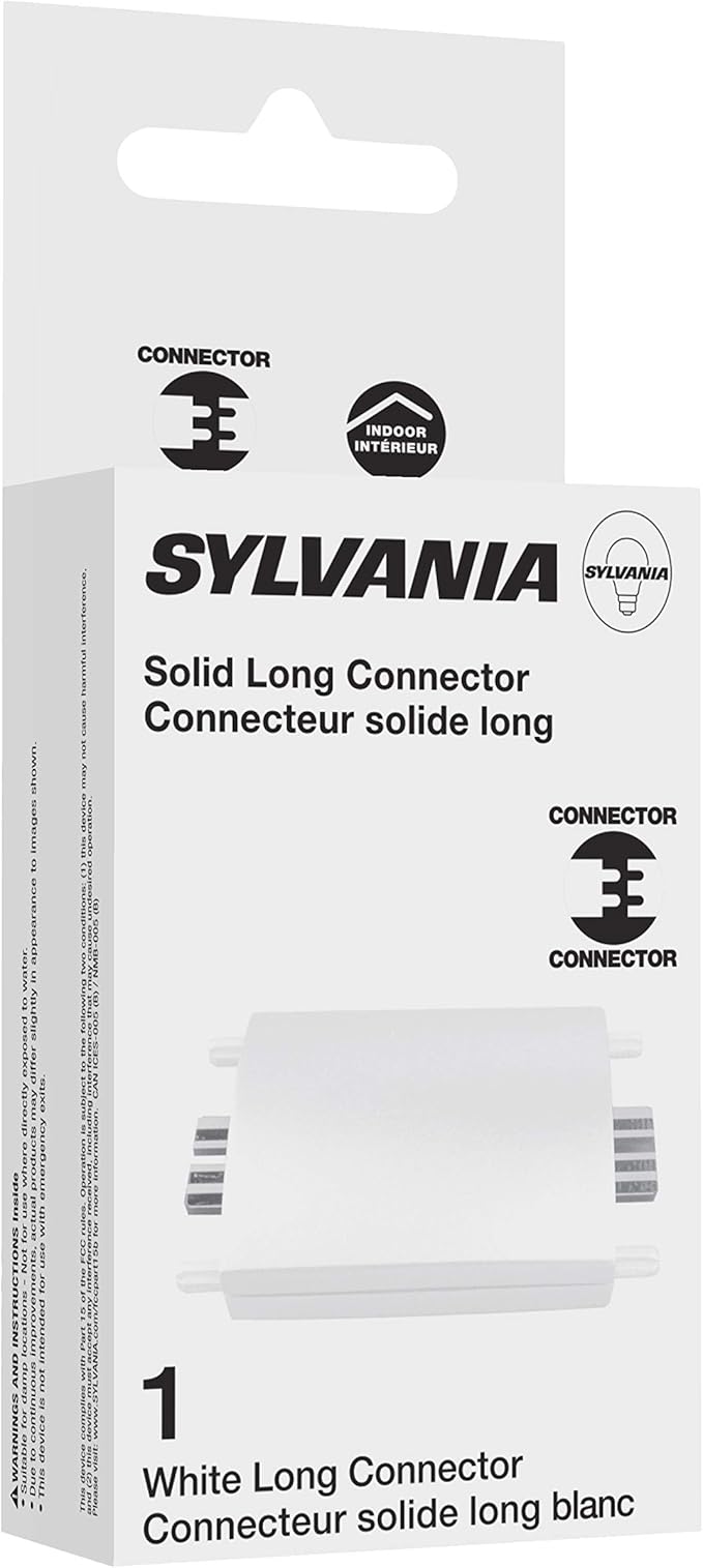 LEDVANCE Sylvania TruWave Natural Series Long Solid Connector for Under Cabinet Light System - 1 Pack, White (61811)