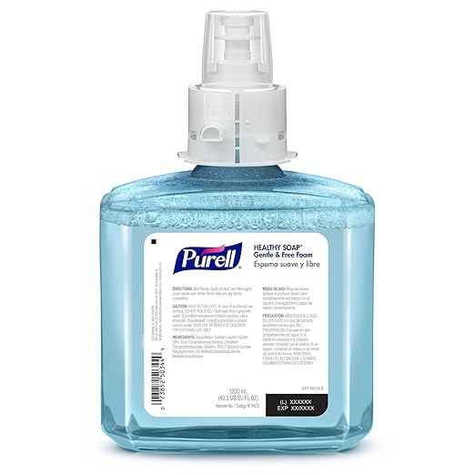 PURELL Brand HEALTHY SOAP Gentle and Free Foam, Fragrance Free, 1200 mL Refill for PURELL ES6 Automatic Soap Dispenser (Pack of 2) - 6472-02 - Manufactured by GOJO, Inc.