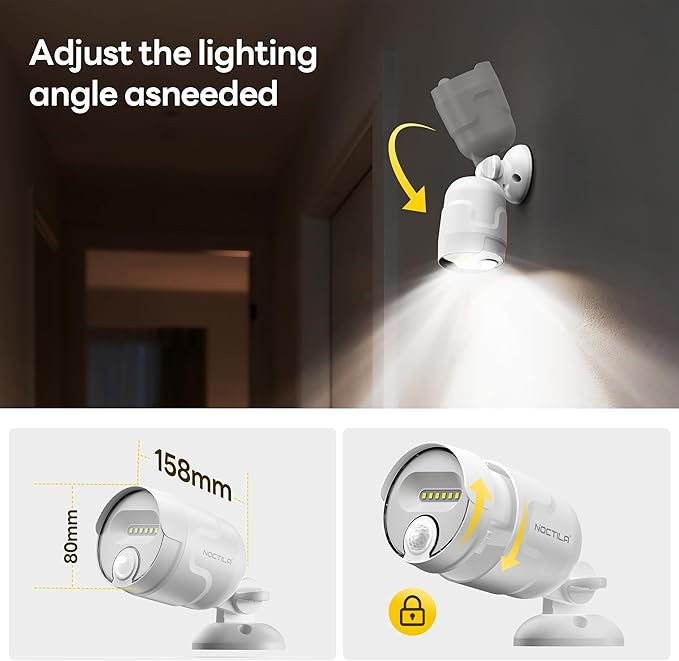 Rechargeable Battery Operated Motion Sensor Light, 4000mAh Battery Powered Spotlight 600 Lumen Outdoor IP65 Waterproof for Porch, Yard, Wall, Garden
