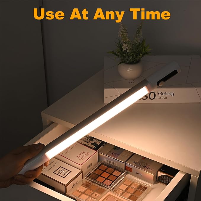 15.2inch Under Cabinet Lighting,2 Pack Sensor Light Indoor with Battery Level Display Function,Closet Light can be Disassembled for Handheld use,Wireless Under Counter Lights fo Bedroom, Kitchen