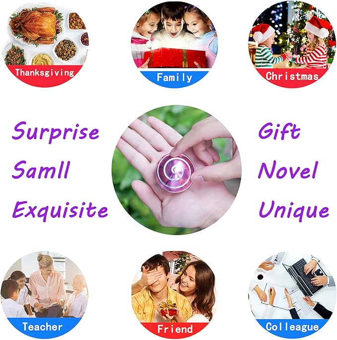 Desk-Fidget-Toys for Kinetic-Toy: Cool-Gadgets Cool-Stuff for Adults Kids Teens, Spinning Up to 180 Seconds, Stress Relief Toy for Optical-Illusion Gift for Office School Home Women Men