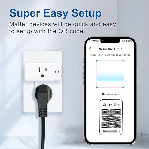 Matter Smart Plug Mini 15A, Support Apple HomeKit, Siri, Alexa, Google, SmartThings, App & Voice Control, Schedule & Timer, Super Easy Setup, 2.4G Wi-Fi Only, ETL&FCC, 4-Pack