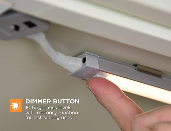 PureOptics LED Dimmable Linkable LED Shop Light with Motion Sensor and Magnetic Option, 10.5W, 780 Lumens, 18", Warm (LEDUC18-1WK)