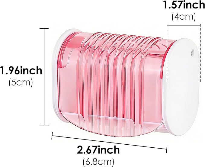 1 Pack Toothbrush Holder Wall Mounted with Cover for Bathroom, 2 Slots Toothbrush Storage Organizer for Shower, Self Adhesive Toothbrush Hanger (Pink)