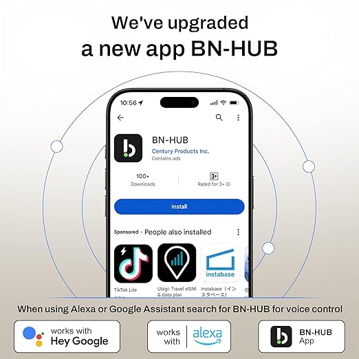 BN-LINK WiFi Smart in-Wall Light Switch, No Hub Required with Timer Function, White, Compatible with Alexa and Google Assistant, Neutral Wire Needed, 2.4 Ghz Network Only