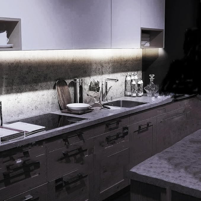 9.8ft Under Cabinet Lighting Motion Led Strip Closet Lights Battery Powered Basement Trunk Counter Bed Stair Light for Bedroom Kitchen Indoor Nature White 4000K