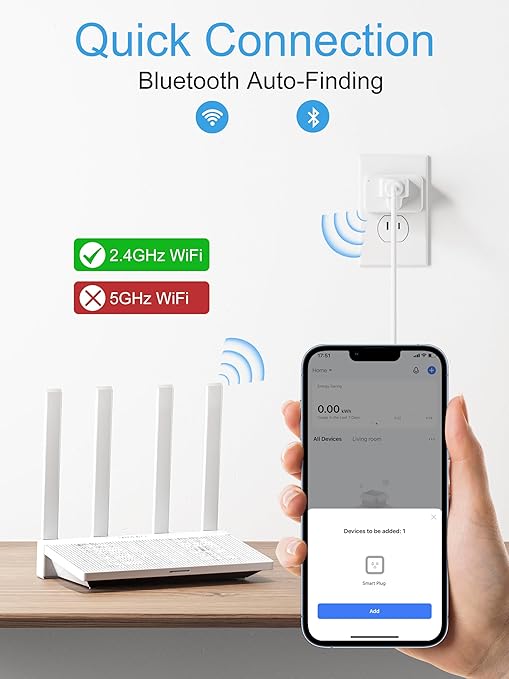EIGHTREE Smart Plug 15A, Smart Plugs that Compatible with Alexa & Google Home & SmartThings, No Hub Required, WiFi Outlet with Remote Control, Timer & Schedule, 2.4GHz WiFi Only, 2 Packs