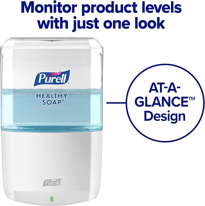 PURELL ES8 Automatic Hand Soap Dispenser, White, for 1200 mL PURELL ES8 Soap Refills (Pack of 1) - 7730-01 - Manufactured by GOJO, Inc.