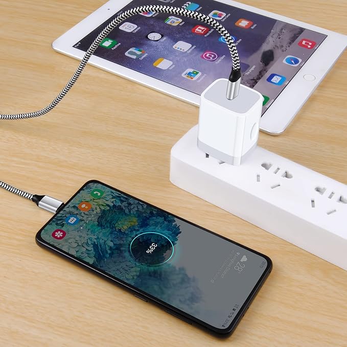 Fast Charging USB C Charger Box Phone Charger Block Wall Plug Adapter for Samsung Galaxy A17 5G/A36/A16/A54/A56/Z Fold7 6/A35/S25 Ultra/S24FE/A53/A15/A14/A13/A23,iPhone 17 Pro Max/16e/15,Pixel 10/9a/8