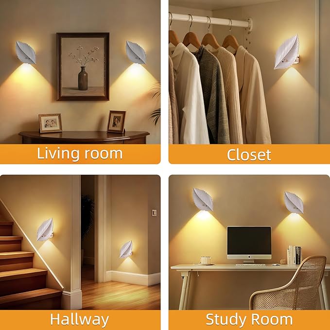Motion Sensor Wall Light with Remote Control, 10 RGB and 3 Colors Dimmable Wireless Wall Sconces, Rechargeable Wall Sconce for Hallway, Living Room, Stairs, Bedroom (1 Pack)