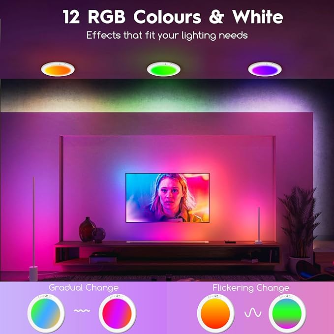 2 Pack Rechargeable Motion Sensor Ceiling Light with Remote, Wireless Battery Operated Closet Light with 13 Colors Changing, 0.55″ Magnetic Lights for Shower Bathroom Closet Hallway Pantry