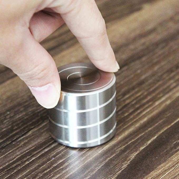 Extra Big Kinetic Spinning Desk Toy that Creates a Mind-bending Optical Illusion of Continuously Flowing Helix Spinning Silent Hypnotic Fingertip Top Adult Office Pressure Reduction Toys Gifts.