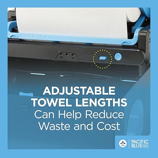 Georgia-Pacific Pacific Blue Ultra 9" Mini Automatic Paper Towel Dispenser by GP PRO (Georgia-Pacific), Black, 54518, 14.1" W x 6.5" D x 11.1" H - New Version
