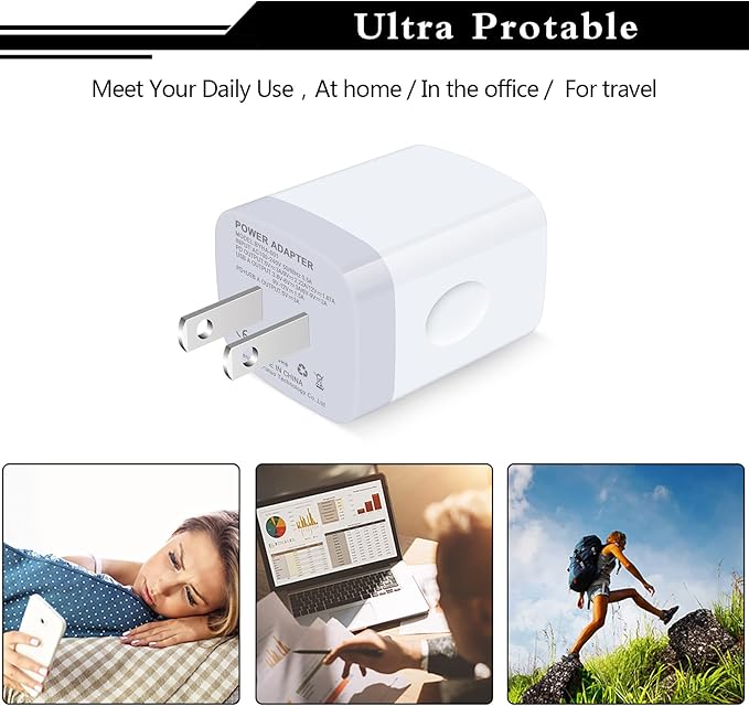 USB C Power Adapter,3Pack 20W 2 Port PD&QC 3.0 Type C Fast Charging Block Wall Charger Compatible for iPhone 17 16e 16 15 14 13 12 11 Pro Max,SE,iPad,8 7 Plus,Samsung Galaxy S21 S20 S10 Plus,Pixel 9 8