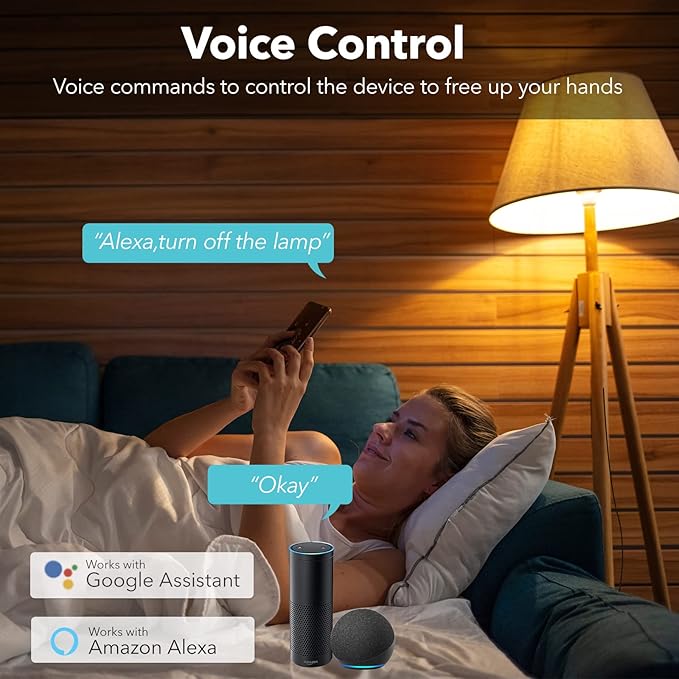 BN LINK Smart Plug Power Strip，Surge Protector with 4 Individually Controlled Smart Outlets, 4 USBs (incl. 20W USB-C), Compatible with Alexa and Google Home