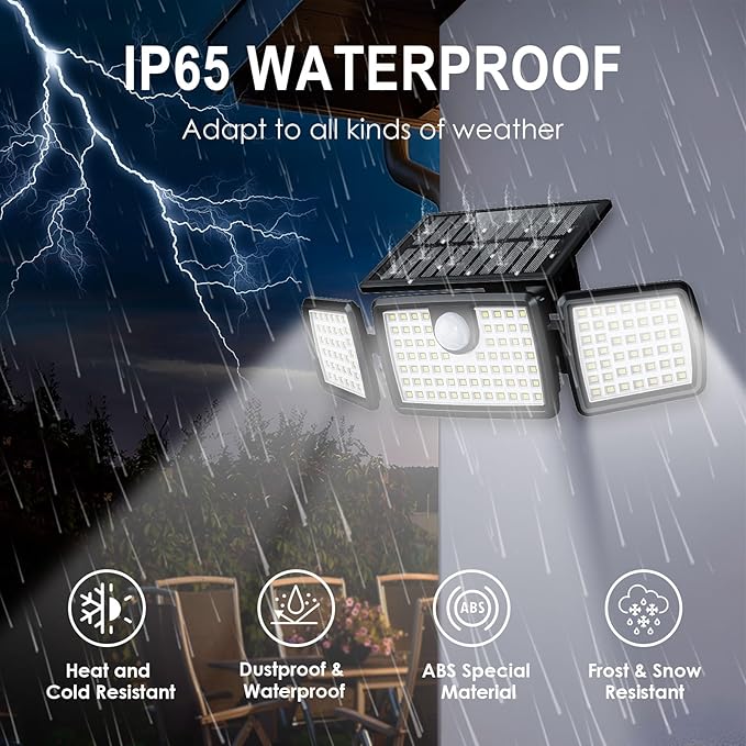 MIHANI Solar Lights Outdoor, Quick Charge Solar Motion Deck Lights Outdoor for Deck with High Brightness, Larger Built-in Tempered Glass Panel, Sensitive PIR Motion Inductor (Remote,5 Pack)