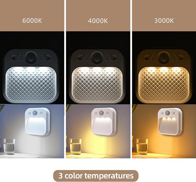 DAMI Motion Sensor Night Lights Rechargeable with Timer, Battery Cabinet Light with 3 Color Temperatures Stepless Dimming, Magnetic Closet Light for Travel, RV, Cruise Essentials 2026
