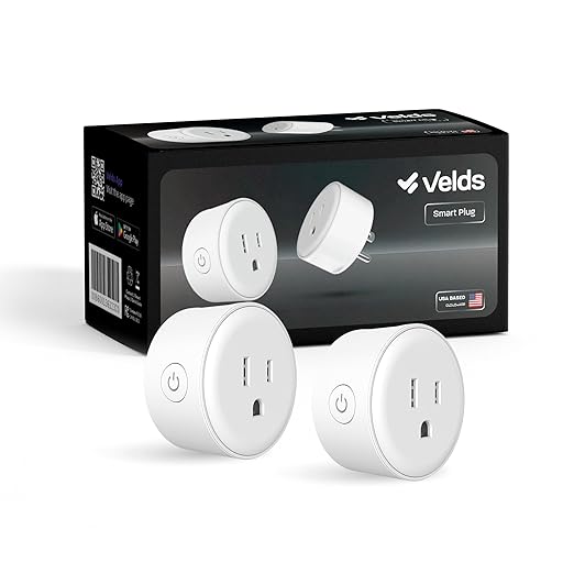 Smart Plug, Compatible with Alexa and Google Home, WiFi Enabled, No Hub Required, 2.4Ghz Connection, White, 2 Pack