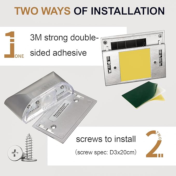 Home Keyhole Infrared PIR Wireless Auto Sensor Motion Detector LED Light lamp for Kitchen Hallway Stairway Silver
