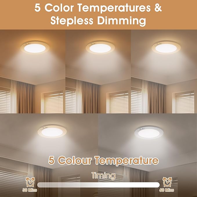 Rechargeable Motion Sensor Ceiling Light with Remote,Magnetic Wireless Ceiling Lights,8000mAh 7.5inch Battery Powered Light for Closet Shower Shed Loft Bathroom Garage cet