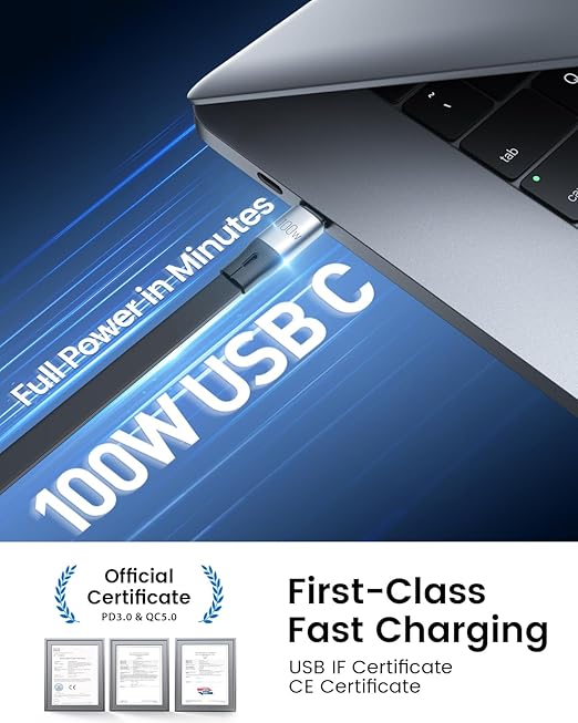 CAFELE Multi Charging Cable 100W Retractable USB C Cable, 6-in-1 Dual Type C and 27W L 5A Fast Charger Cord for Phone 16 15 14, Galaxy S24 S23, MBook, Pad and Multiple Devices (3.6ft)