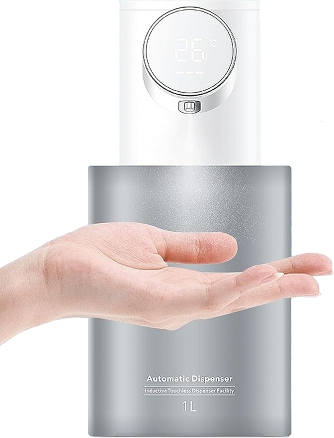 INUSO® Touchless Alcohol Spray Dispenser – Rechargeable 1000ml/33oz Desktop Automatic Hand Sanitizer Dispenser Station, Liquid Hand Sanitizer Spray Dispenser for Home, Office, School, Hospital Use