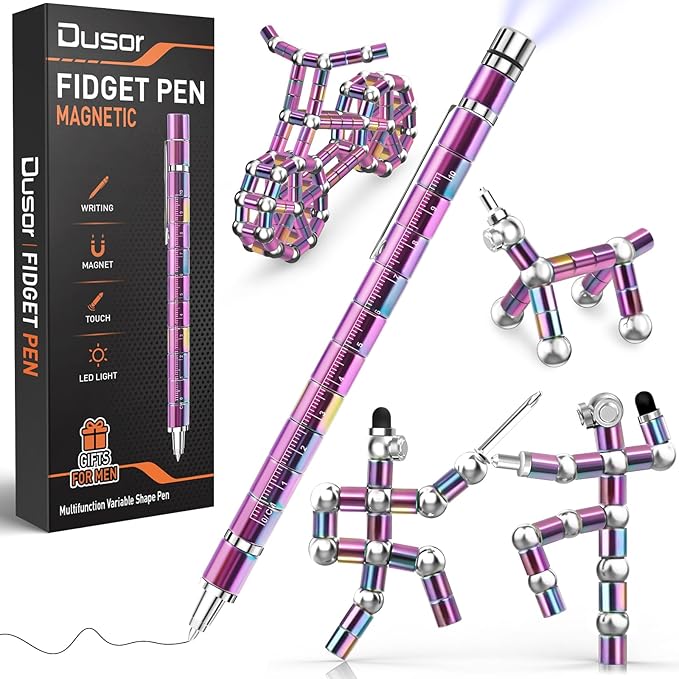 Dusor Gifts for Men Fidget Pen, 2026 Graduation Gift for Him Her Multifunction Pen, Anniversary Birthday Father‘s Day Gifts for Men Dad Husband Brother Boyfriend, Cool Stuff Gadgets for Son Teens Boy