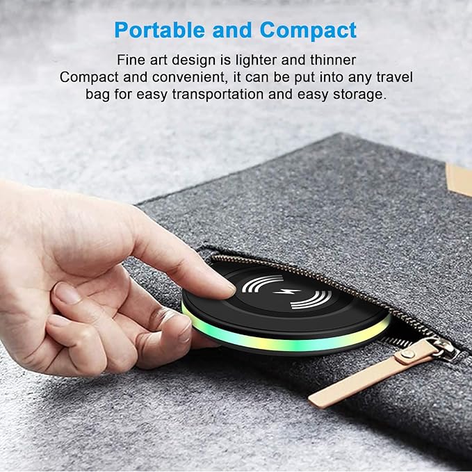 for Samsung Wireless Charger 15W Fast Charging Pad with Adapter for Samsung Galaxy S25 Ultra S24 Ultra S23 FE S22 S21 S20, Android Wireless Charger Phone Charging Station for Google Pixel 10 Pro XL 9a