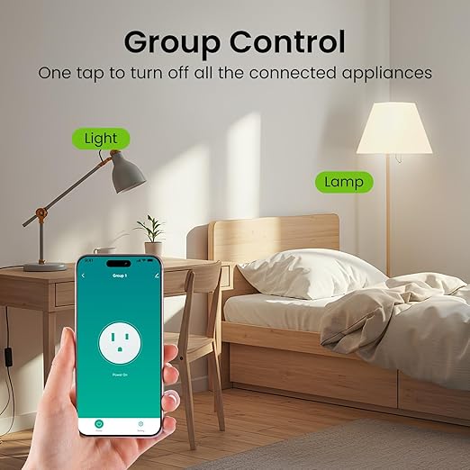 [Upgraded Version] GHome Smart Mini Plug Compatible with Alexa & Google Home, WiFi Outlet Socket Remote Control, Timer Function, Only Supports 2.4GHz Network, No Hub Required, ETL FCC Listed (2 Pack)
