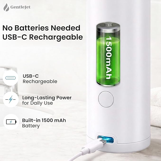 GentleJet OpalDrop Automatic Liquid Soap Dispenser for Kitchen Sink Touchless No-Drip Pump, USB-C Rechargeable, 304 Stainless Steel, IPX5 Water-Resistant, 270 ml