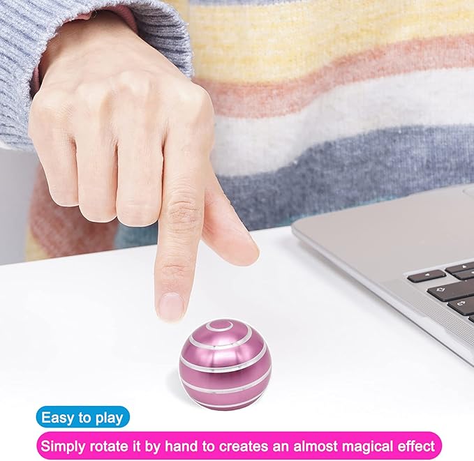Desk-Fidget-Toys for Kinetic-Toy: Cool-Gadgets Cool-Stuff for Adults Kids Teens, Spinning Up to 180 Seconds, Stress Relief Toy for Optical-Illusion Gift for Office School Home Women Men