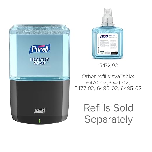PURELL ES6 Automatic Wall-Mounted Hand Soap Dispenser, Graphite, Compatible with 1200 mL PURELL HEALTHY SOAP Refills (Pack of 1) - 6434-01 - Manufactured by GOJO, Inc.